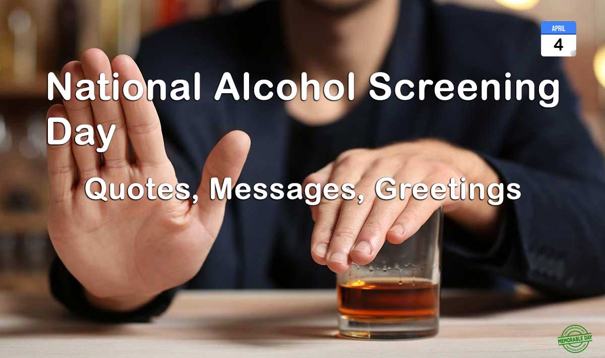 National Alcohol Screening Day Quotes, Messages, Greetings