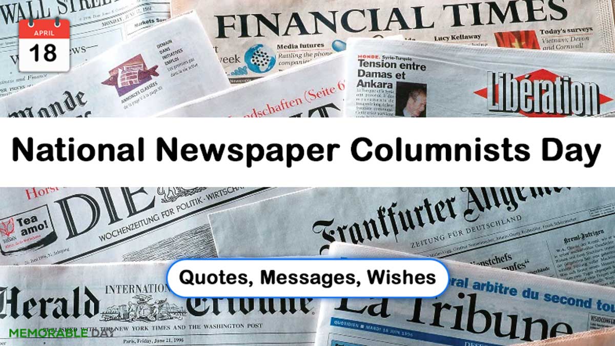 National Newspaper Columnists Day