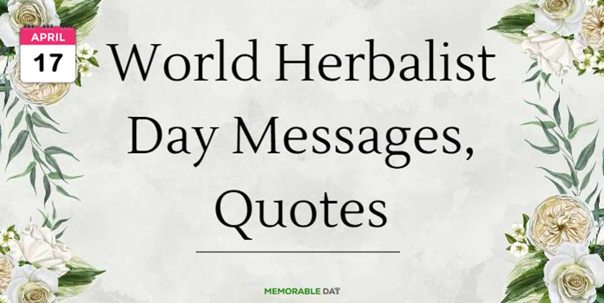 World Herbalist Day