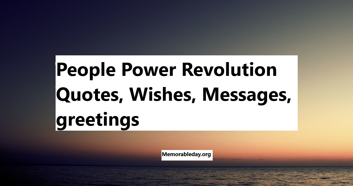 People Power Revolution Quotes pic