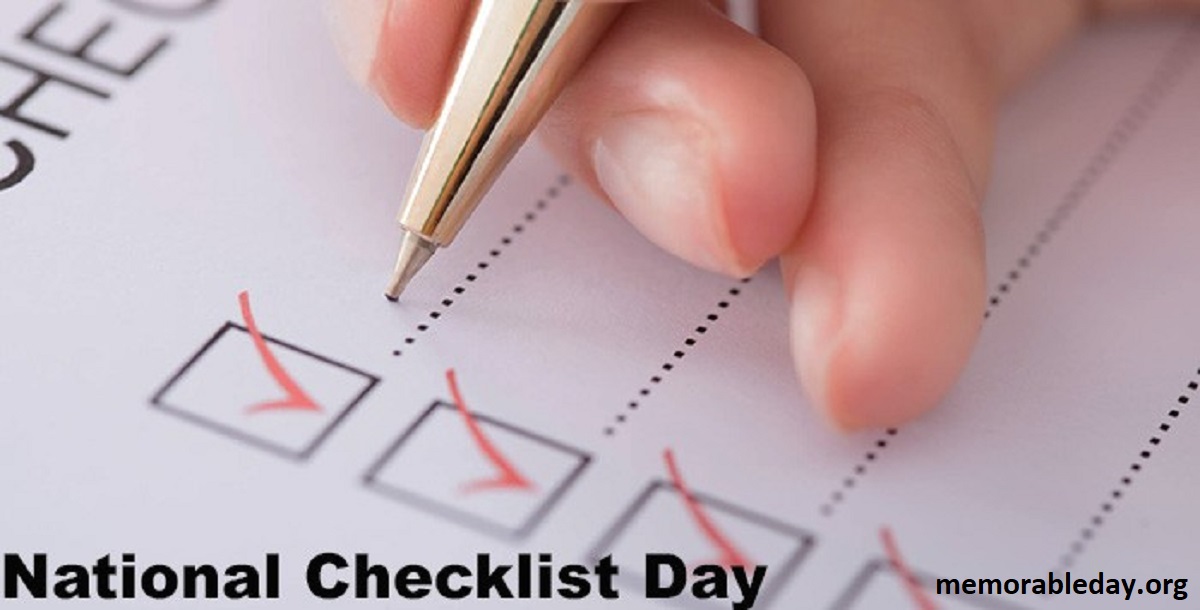 National Checklist Day Pic