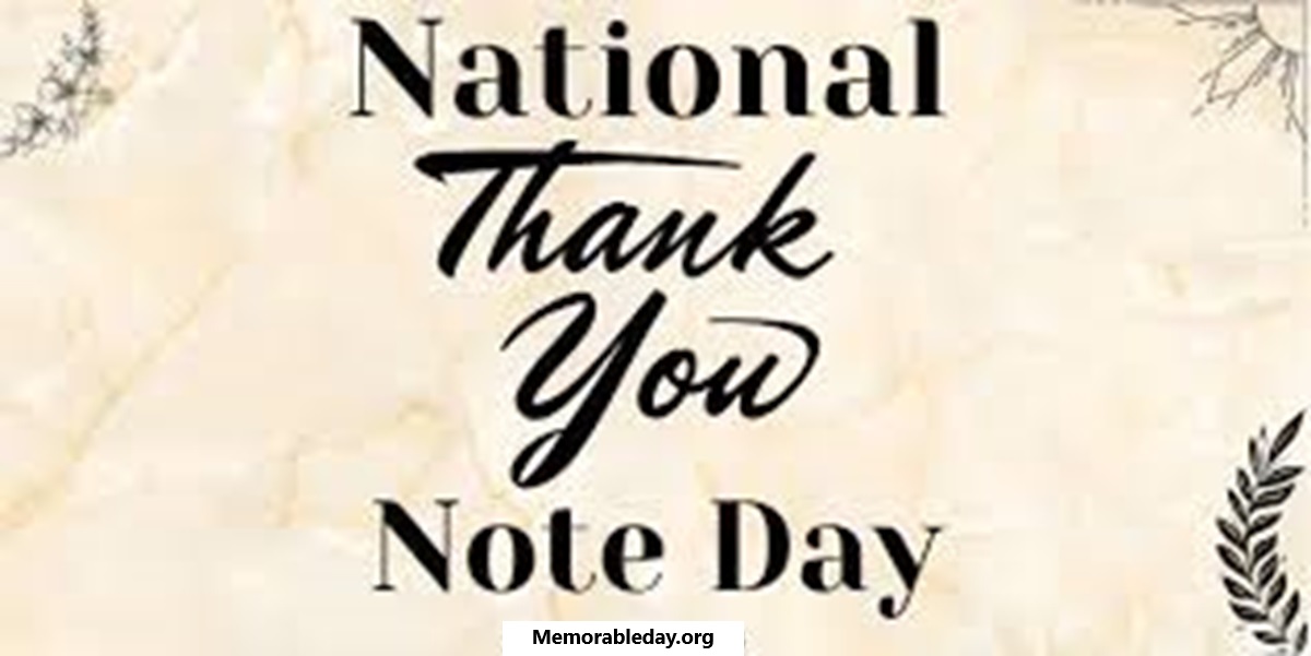 National Thank You Note Days