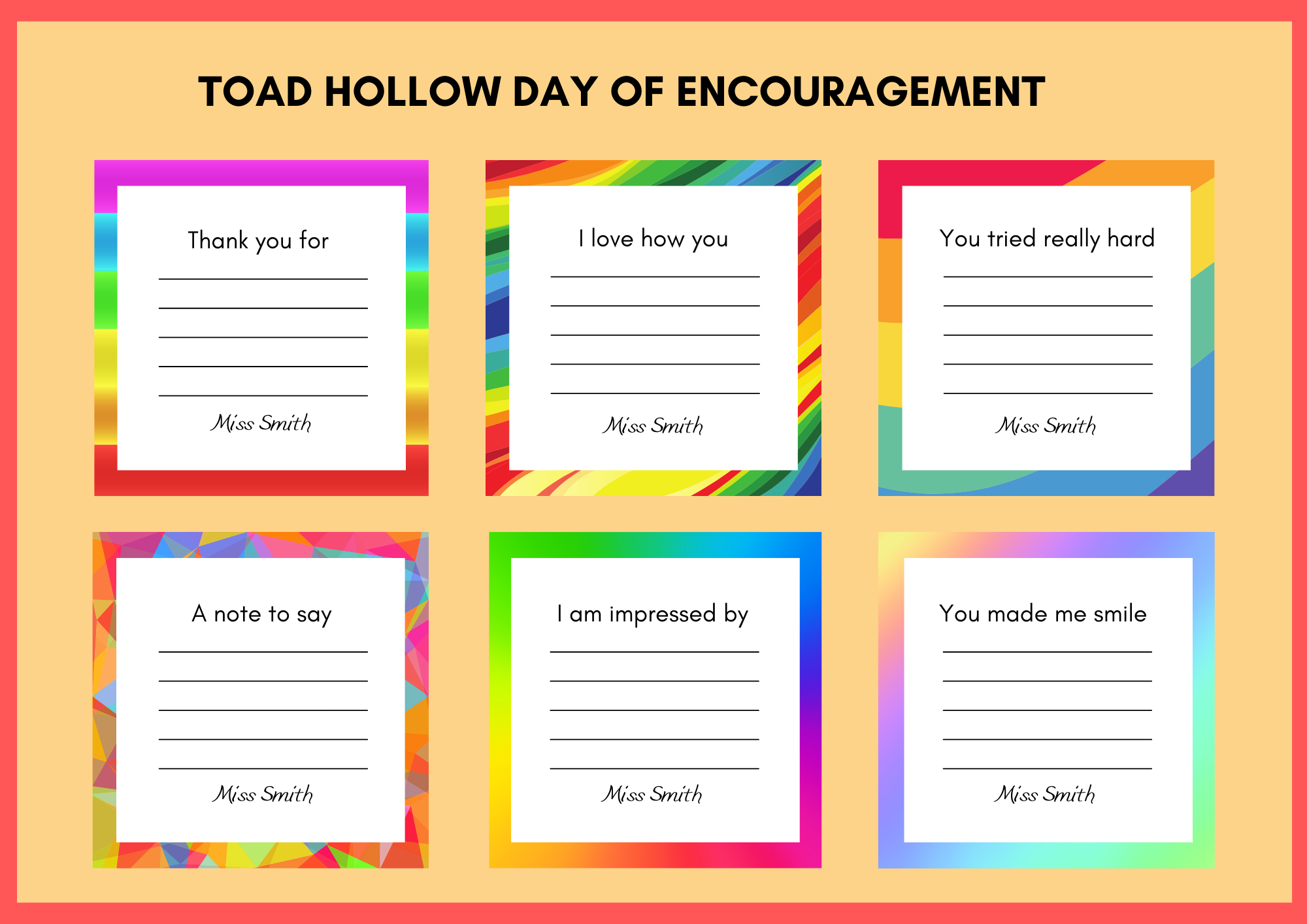 Celebrate Toad Hollow Day of Encouragement on January 26